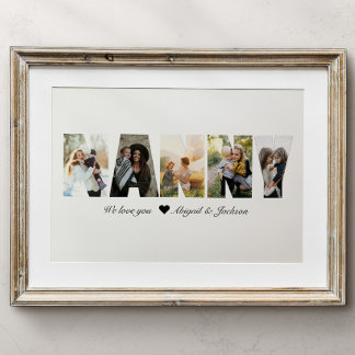 Cadeau voor oma met babysitter fotocollage poster
