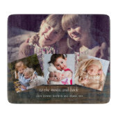 Cadeau voor oma opa foto collage grootouders snijplank (Voorkant)