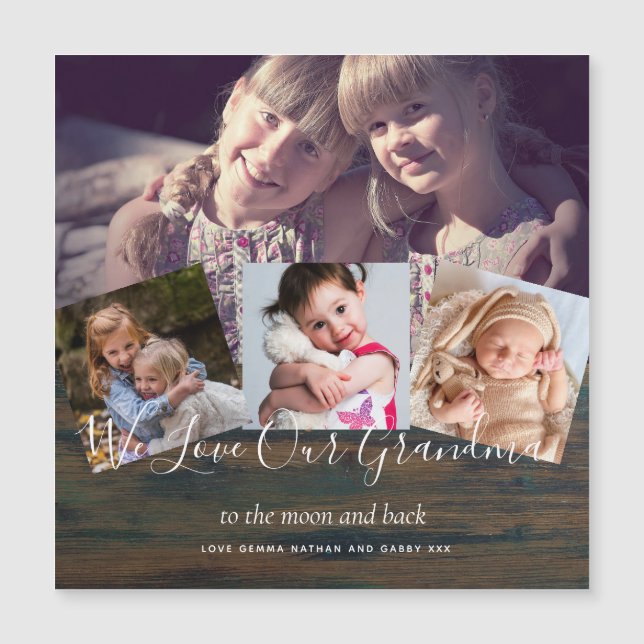 Cadeau voor Oma Opa Fotocollage Grootouder (Voorkant)