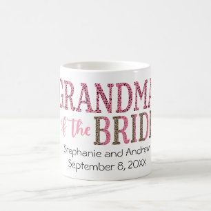 Cadeau voor oma van de bruid Roze zwart luipaardpr Koffiemok