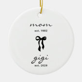 Cadeau voor Oma van Gigi met strik ornament (Voorkant)
