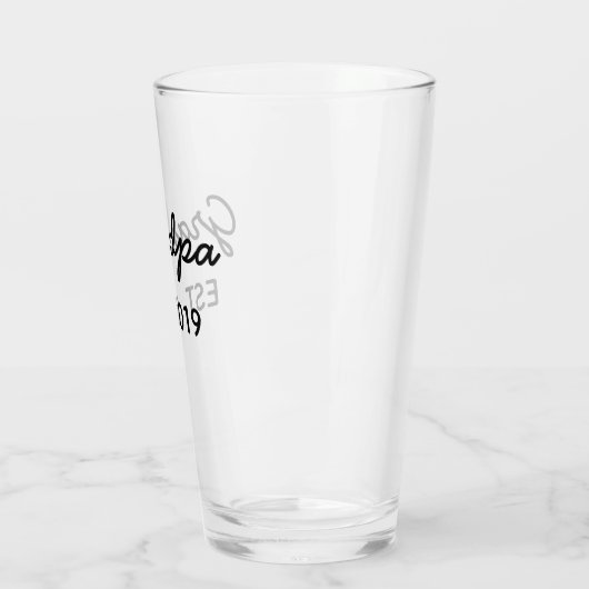 Cadeau voor opa Est. 2019 Glas (Links)