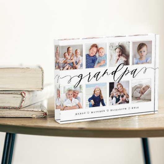 Cadeau voor opa | Foto-collage voor kleinkinderen Fotoblokken