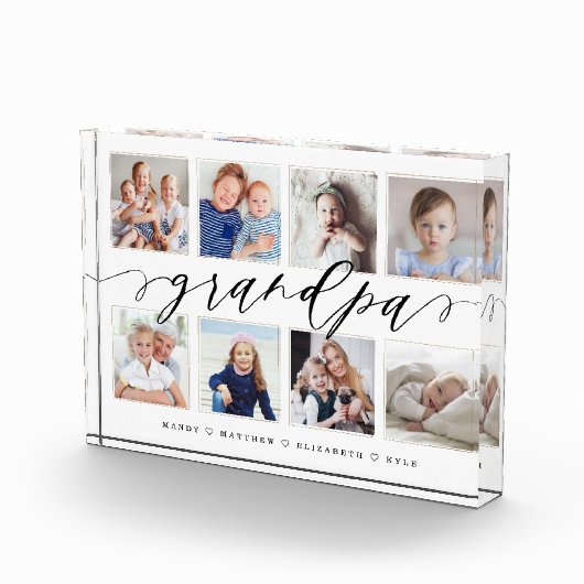 Cadeau voor opa | Foto-collage voor kleinkinderen Fotoblokken (Rechts)