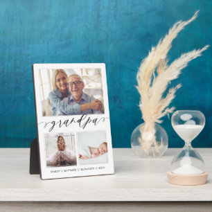 Cadeau voor opa Grootkinderen 3 Foto-collage Fotoplaat