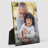 Cadeau voor opa & kleinkind Foto Keepsake Fotoplaat (Zijkant)