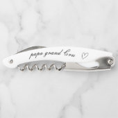 Cadeau voor opa met gepersonaliseerde handgeschrev kurkentrekker (Achterkant)