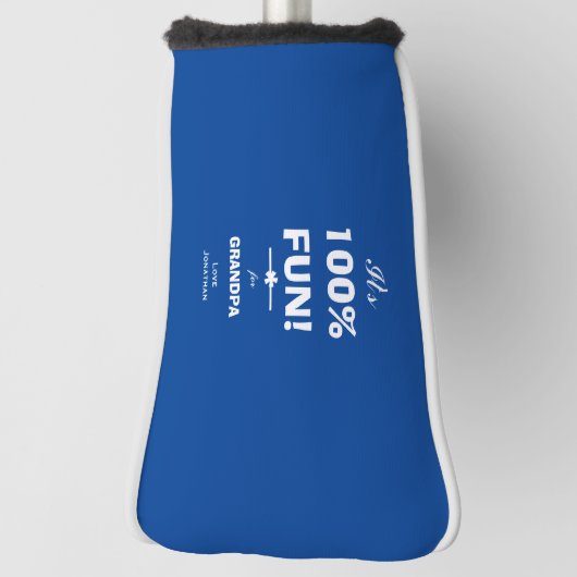 CADEAU VOOR OPA Naam Chic Script Classic Golfheadcover (Draai 90)