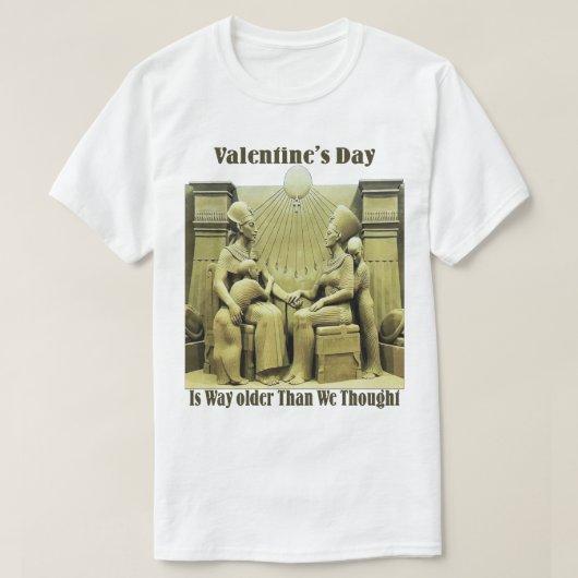 cadeau voor oude Egyptische Valentijnsdag T-shirt (Design voorkant)