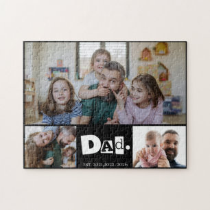 Cadeau voor papa 3 kinderen foto collage familie a legpuzzel