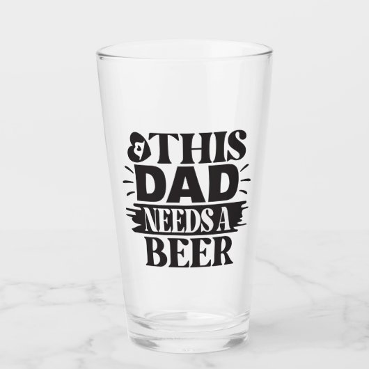 Cadeau voor papa Bierliefhebber Vaderdag Unique Gi Glas (Voorkant)