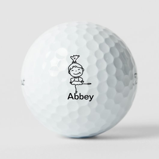 Cadeau voor papa Doodle stick mensen Golfballen (Voorkant)