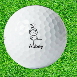 Cadeau voor papa Doodle stick mensen Golfballen