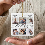 Cadeau voor papa | Familie Keepomwille Foto Collag Keramisch Ornament<br><div class="desc">Stuur een mooi gepersonaliseerd cadeau naar je vader (papa) dat hij voor altijd zal koesteren. Speciaal gepersonaliseerd ornament voor het samenvoegen van familiefoto's om uw eigen speciale familiefoto's en herinneringen weer te geven. Ons ontwerp is voorzien van een eenvoudig rasterontwerp van zes foto's met "Papa", dat is ontworpen in een...</div>