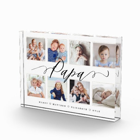 Cadeau voor Papa | Foto-collage voor kleinkinderen Fotoblokken (Rechts)