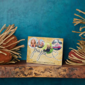 Cadeau voor Papa, foto-collageplaat kleinkinderen Fotoplaat (Zijkant)