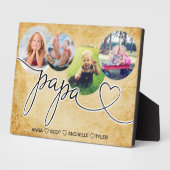 Cadeau voor Papa, foto-collageplaat kleinkinderen Fotoplaat (Zijkant)