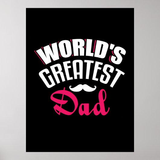 Cadeau voor papa - Grootste papa ter wereld Poster (Voorkant)
