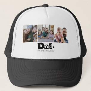 Cadeau voor papa - Jaar 3 Kinderen Fotocollage Trucker Pet