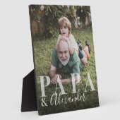 Cadeau voor Papa & kleinkind Foto Keepsake Fotoplaat (Zijkant)