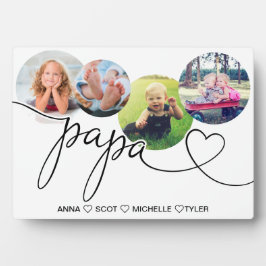 Cadeau voor Papa, kleinkinderen foto collage plaqu Fotoplaat