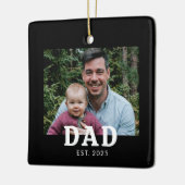 Cadeau voor papa met foto keramisch ornament (Links)