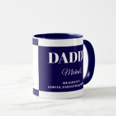 Cadeau voor Papa met namen  Mok (Voorkant rechts)