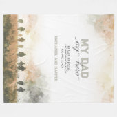 Cadeau voor papa mijn held inzet voor papa van kin fleece deken (Voorkant (Horizontaal))