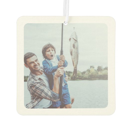 Cadeau voor papa | Moderne Blauwe Foto Grid Collag Luchtverfrisser (Achterkant)