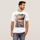 Cadeau voor papa | Pap Fathers Day Photo Collage T-shirt (Voorkant volledig)
