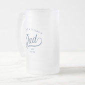 Cadeau voor papa | Stijlvolle papa Custom Gift Matglas Bierpul (Voorkant links)