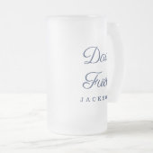 Cadeau voor papa | Stijlvolle Papa Fuel Custom Gif Matglas Bierpul (Voorkant rechts)