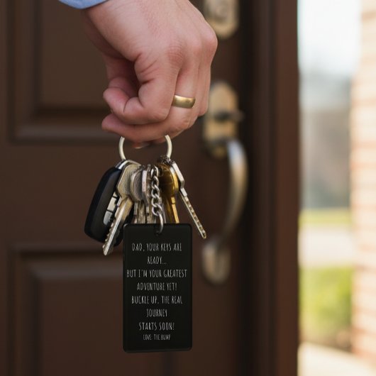 Cadeau voor papa-to-be notitie van baby Custom Pho Sleutelhanger