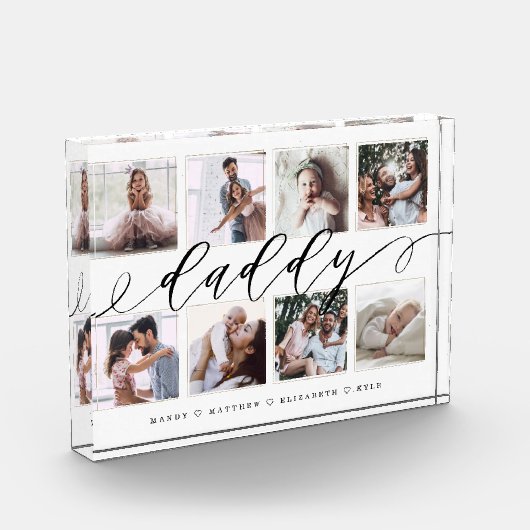 Cadeau voor papa | Vaderdag Fotocollage Fotoblokken (Links)