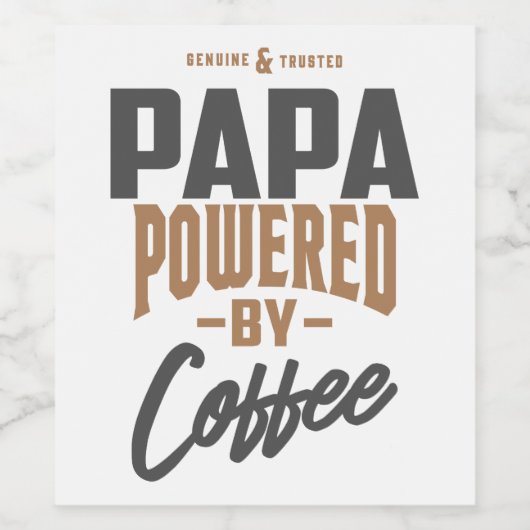 Cadeau voor Papa Wijn Etiket (Enkel label)