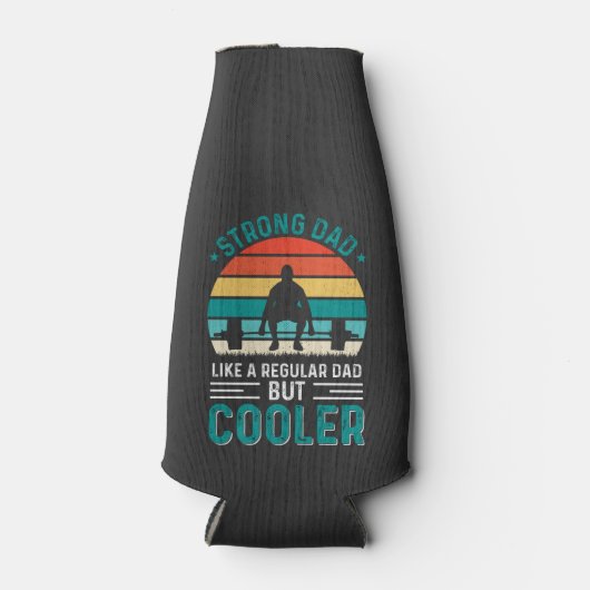 Cadeau voor papa's die trainen; crossfit; gewichte flesjeskoeler (Voorkant)