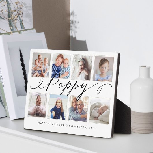 Cadeau voor papaver | Foto-collage voor kleinkinde Fotoplaat