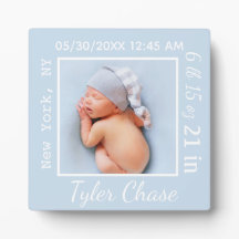 Cadeau voor pasgeboren babyjongen Geboorte Stats A