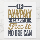 Cadeau voor Paw Paw Wijn Etiket (Enkel label)