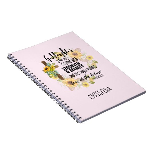 Cadeau voor peetdochter - Gepersonaliseerde Bijbel Notitieboek (Rechterzijde)