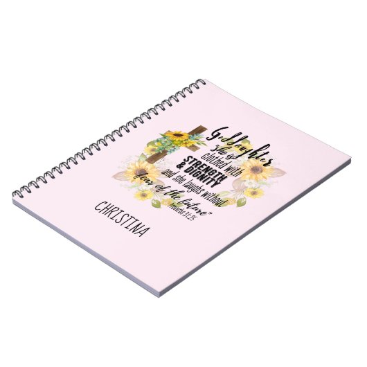 Cadeau voor peetdochter - Gepersonaliseerde Bijbel Notitieboek (Linkerzijde)