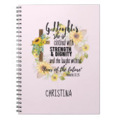 Cadeau voor peetdochter - Gepersonaliseerde Bijbel Notitieboek (Voorkant)