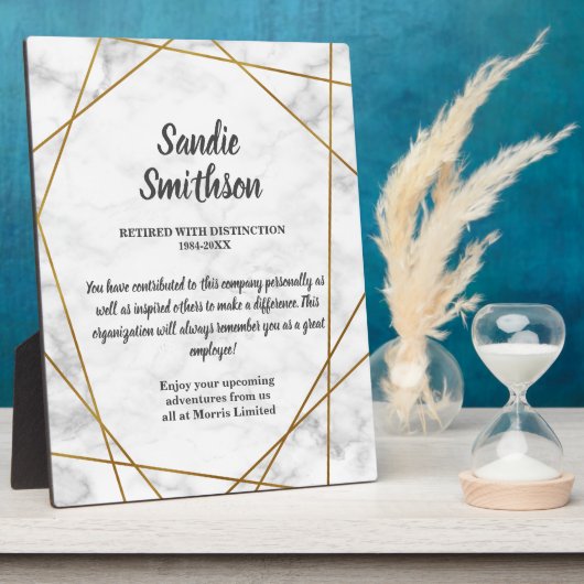 cadeau voor pensionering voor baas, werknemer, lan fotoplaat (Zijkant)