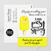 cadeau voor personeel bedanken vastgoedmarketing briefkaart (Voorkant / Achterkant)