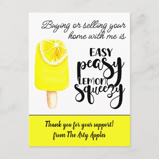 cadeau voor personeel bedanken vastgoedmarketing briefkaart (Voorkant)