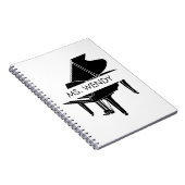 Cadeau voor Piano Teacher Grand Piano Notitieboek (Rechterzijde)