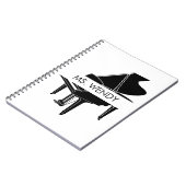 Cadeau voor Piano Teacher Grand Piano Notitieboek (Linkerzijde)
