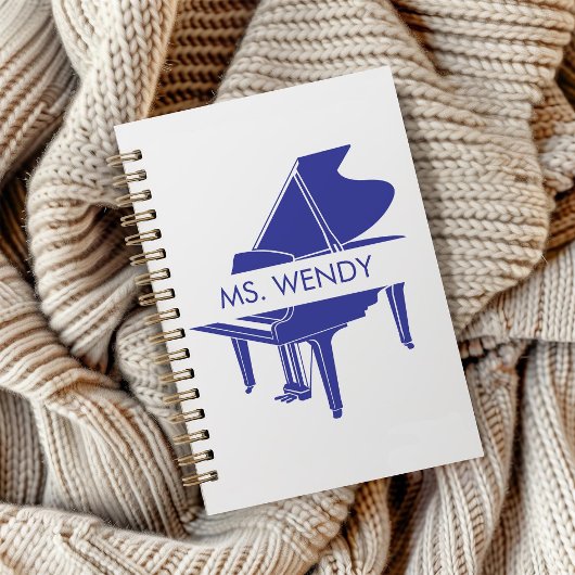 Cadeau voor Piano Teacher Grand Piano Notitieboek