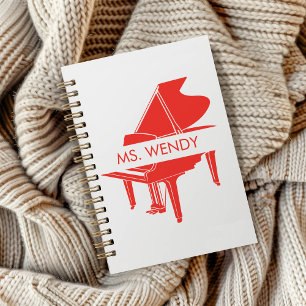 Cadeau voor Piano Teacher Grand Piano Notitieboek