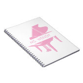 Cadeau voor Piano Teacher Grand Piano Notitieboek (Rechterzijde)